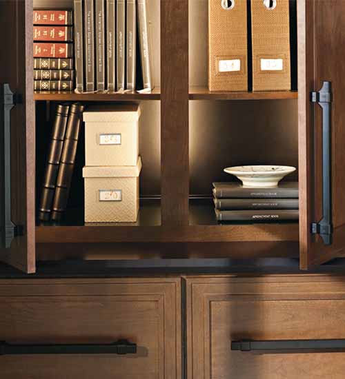 Beckwith Office Utility Open Doors Cherry Kodiak Stain